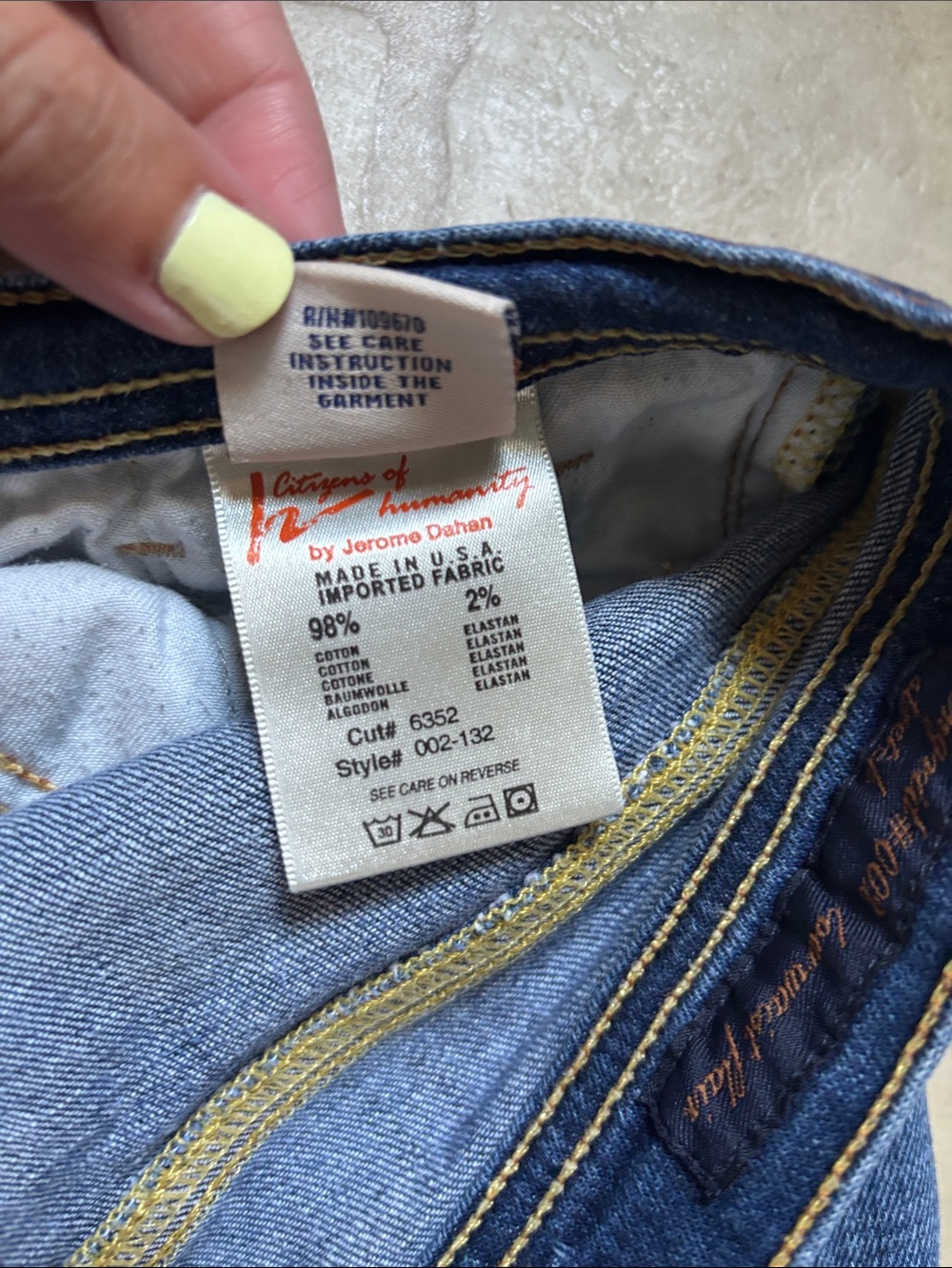 Citizens of Humanity Ingrid 002 Low Waist Flare Distressed Jeans Size 32 USA - Picture 10 of 10